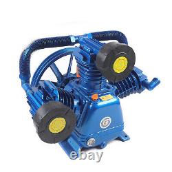 10HP 7.5KW W Style 3-Cylinder Air Compressor Pump Motor Head Double Stage 175PSI