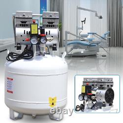 110V 40L Dental Medical Air Compressor Silent Air Compressor Oilless 115PSI NEW