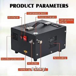 12V/110V/220V PCP Air Compressor Manual-Stop High Pressure PUMP 30Mpa/4500Psi