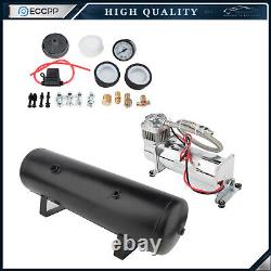 12V 200PSI Air Compressor 3GAL Air Tank Onboard System Kit For Train Truck Boat