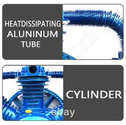 175PSI 10HP Cylinder Air Compressor Pump Head Motor Low Energy Consumption Blue