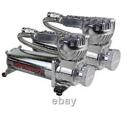 2 580 Chrome Air Compressors 180 psi Off Pressure Switch For Air Ride Suspension