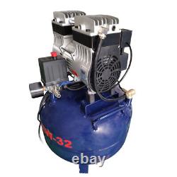 32L Dental Medical Air Compressor Silent Noiseless Air Compressor Oilless 115PSI