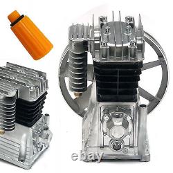 3HP 2.2KW Air Compressor Pump 150PSI 250L/m Twin Cylinder Motor Head +Silencer