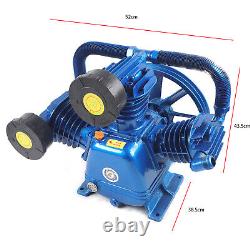3-Cylinder 10HP 7.5KW W Style Air Compressor Pump Motor Head Double Stage 175PSI