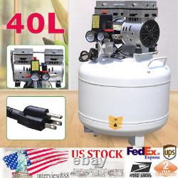 40L Dental Medical Air Compressor Silent Air Compressor Oilless 115PSI 0.75KW