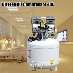 40L Dental Medical Air Compressor Silent Noiseless Air Compressor Oilless 115PSI