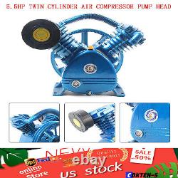 5.5HP 175PSI Twin Cylinder Air Compressor Pump Head V Type Double Stage