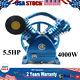 5.5hp Air Compressor Pump Two Stage 175 Psi With Flywheel Twin Cylinder Us