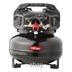 6 Gal Oil Free Pancake Air Compressor 150 PSI Easy access ball drain valve new