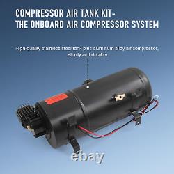 DC 12V MAX 150PSI Air Compressor Tank Pump with 3 Liter Tank 0.8 Gallon Portable