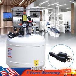 Dental 40L Medical Air Compressor Silent Air Compressor Oilless 115PSI 0.75KW