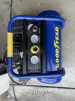 Goodyear TAW-0508S 125 psi 2 Gal Quiet Portable Roll Cage Design Air Compressor