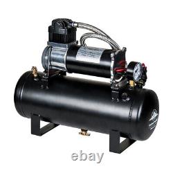 Heavy Duty 12V 140 PSI Air Compressor Motor & Tank Kit for Train Horn & Off Road