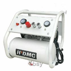 Oil-Less Air Compressor Duel Outlet 110V/650With6.5A 4cfm@125psi 2Gal Tank