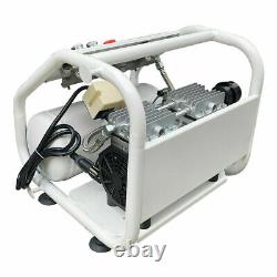 Oil-Less Air Compressor Duel Outlet 110V/650With6.5A 4cfm@125psi 2Gal Tank