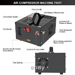 PCP Air Compressor 4500PSI/30MPa Portable withBuilt-in Fan Manual-Stop