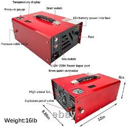 PCP Air Compressor Auto-Stop 4500Psi/30Mpa Oil/Water-Free 12V DC 110V 220V AC