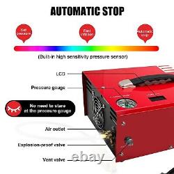 PCP Air Compressor Auto-Stop 4500Psi/30Mpa Oil/Water-Free 12V DC 110V 220V AC