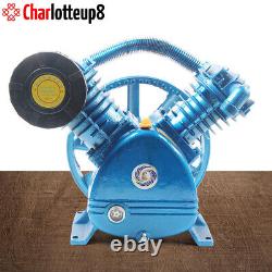 Twin-Cylinder Air Compressor Pump Motor Head Double Stage V Style 5 HP 175 PSI