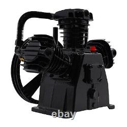 US 4HP Air Compressor Pump 3 Cylinder 3 Piston W Style Head Double Stage 115PSI