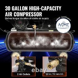 VEVOR 30 Gallon Gas Powered Air Compressor 15HP 33CFM@115PSI 115PSI Max Pressure