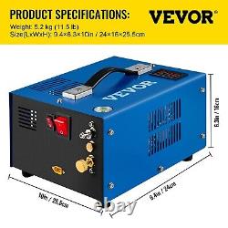 VEVOR PCP Air Compressor, 4500PSI Portable PCP Compressor, 12V DC/110V AC PCP Ai