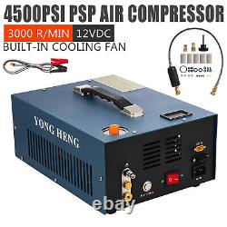 YONG HENG Portable 4500PSI High Pressure PCP Air Compressor Auto-Stop DC12V/110V
