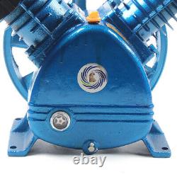 175psi 4KW V Style 2-Cylinder Air Compressor Pump Motor Double Head 2-Stage NEW<br/>175 psi 4KW V Style 2-Cylinder Compresseur d'air à double tête moteur de pompe 2 étages NEUF
