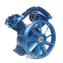 175psi 4KW V Style 2-Cylinder Air Compressor Pump Motor Double Head 2-Stage NEW<br/>	175 psi 4KW V Style 2-Cylinder Compresseur d'air à double tête moteur de pompe 2 étages NEUF