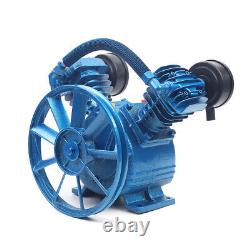 1 Étape 2HP 2 cylindres Moteur compresseur d'air pneumatique Pompe à air Tête 115PSI 1500W