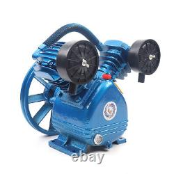 1 Étape 2HP 2 cylindres Moteur compresseur d'air pneumatique Pompe à air Tête 115PSI 1500W