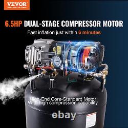 Compresseur d'air VEVOR 80 gallons 6.5HP 15.5 SCFM@90 PSI 2 étages 145 PSI Alimentation triphasée