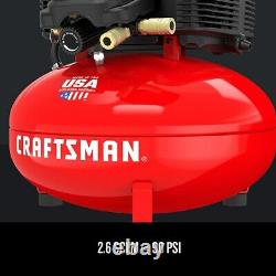 Compresseur d'air à piston CRAFTSMAN de 6 gallons, portable, sans huile, électrique, avec une pression maximale de 150 PSI