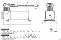 Compresseur d'air chromé unique Viair 444C pour voitures à suspension pneumatique, montage sur camion 12V 200 PSI