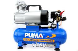Compresseur d'air compact sans huile Puma 1 HP 1,5 gallons 150 PSI 12 volts PD1006