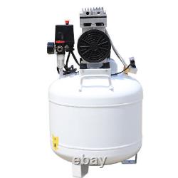 Compresseur d'air dentaire médical de 40L Compresseur d'air silencieux sans huile 115PSI 0.75KW