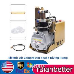 Compresseur d'air électrique 4500PSI pour plongée sous-marine Pompe à haute pression avec refroidissement par eau