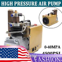 Compresseur d'air électrique 4500PSI pour plongée sous-marine Pompe haute pression avec refroidissement à eau