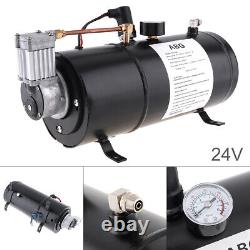 Compresseur de réservoir de klaxon d'air universel 24V 150 PSI pour klaxon d'air / lit d'air / pneu