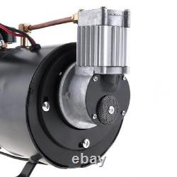 Compresseur de réservoir de klaxon d'air universel 24V 150 PSI pour klaxon d'air / lit d'air / pneu