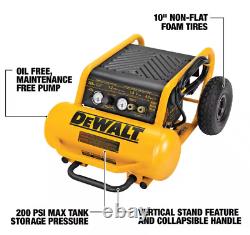 Compresseur électrique sur roues DeWalt Heavy-Duty 200 PSI de 4,5 gallons, modèle D55146