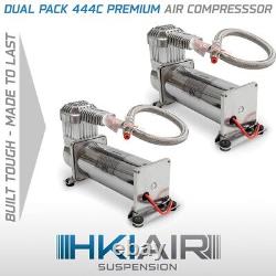 Pack de compresseur d'air Premium double 444C pour suspension pneumatique 200 psi 12V