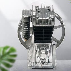 Pompe de compresseur d'air 3HP 2.2KW 150PSI 250L/m à double cylindre avec tête de moteur + silencieux